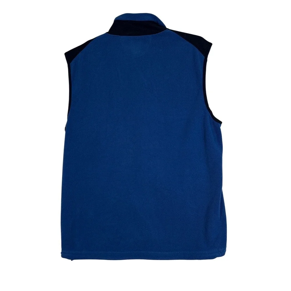 The North Face Mens Polartec Fleece Vest Blue Black Full Zip Sleeveless M 7859-3